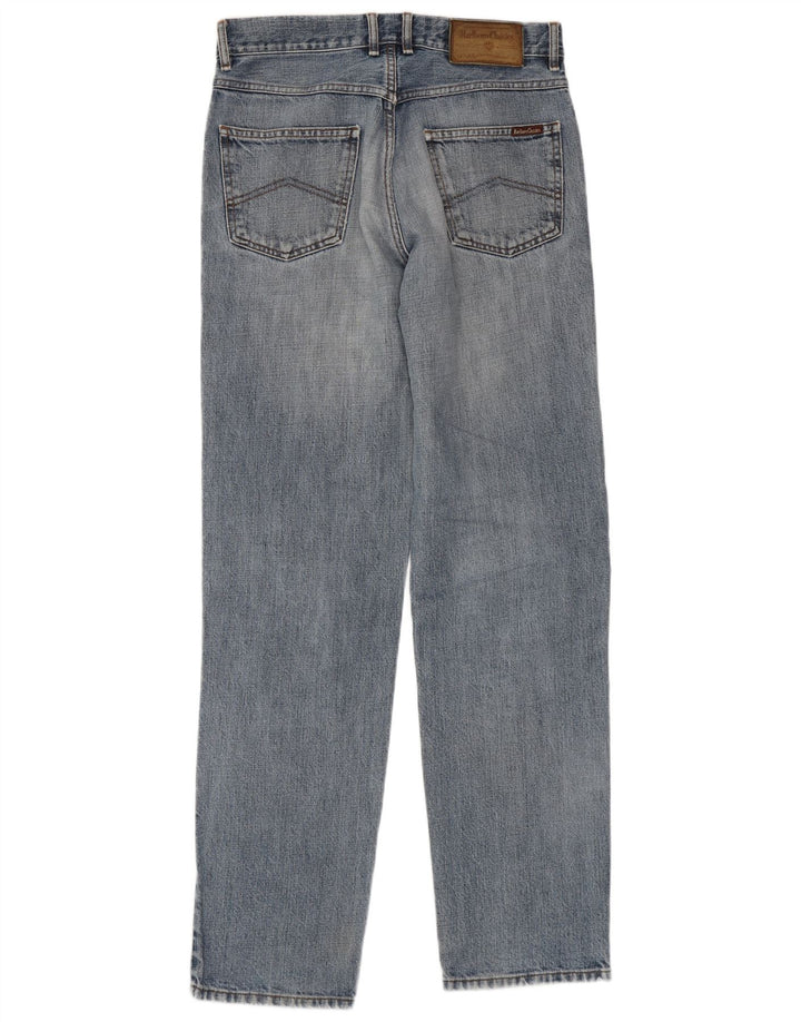 Marlboro Classics Jeans rectos desgastados para hombre W32 L34 Algodón azul