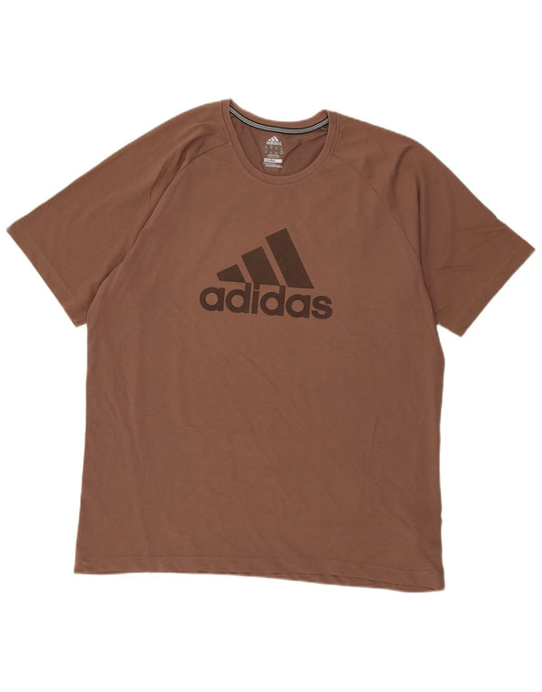 Adidas Mens Clima 365 Graphic Camiseta Top XL Algodón Marrón