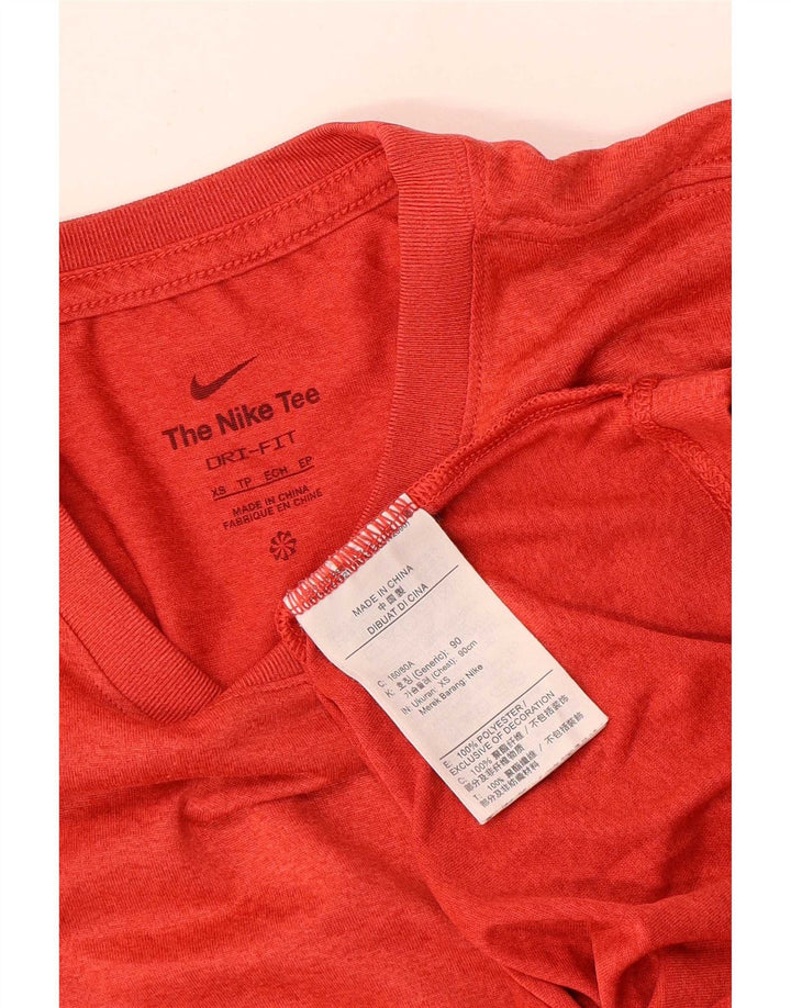 Camiseta Nike Dri Fit para hombre Top XS Poliéster rojo