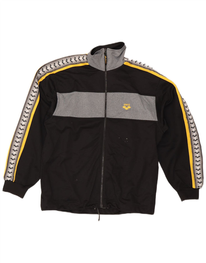 ARENA Chaqueta superior de chándal con gráfico para hombre, talla grande, color negro