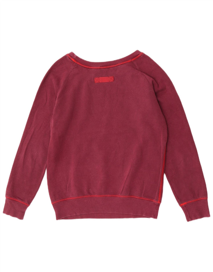Adidas - Sudadera gráfica para mujer (talla 40), color burdeos mediano