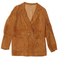 VINTAGE Chaqueta de ante para mujer IT 46 Cuero beige grande