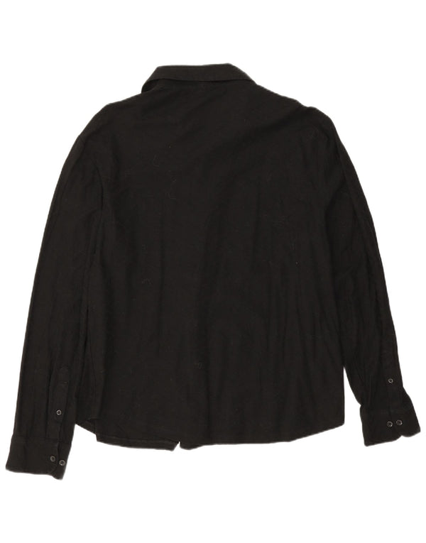 Camisa Reiss Hombre 2XL Algodón Negro