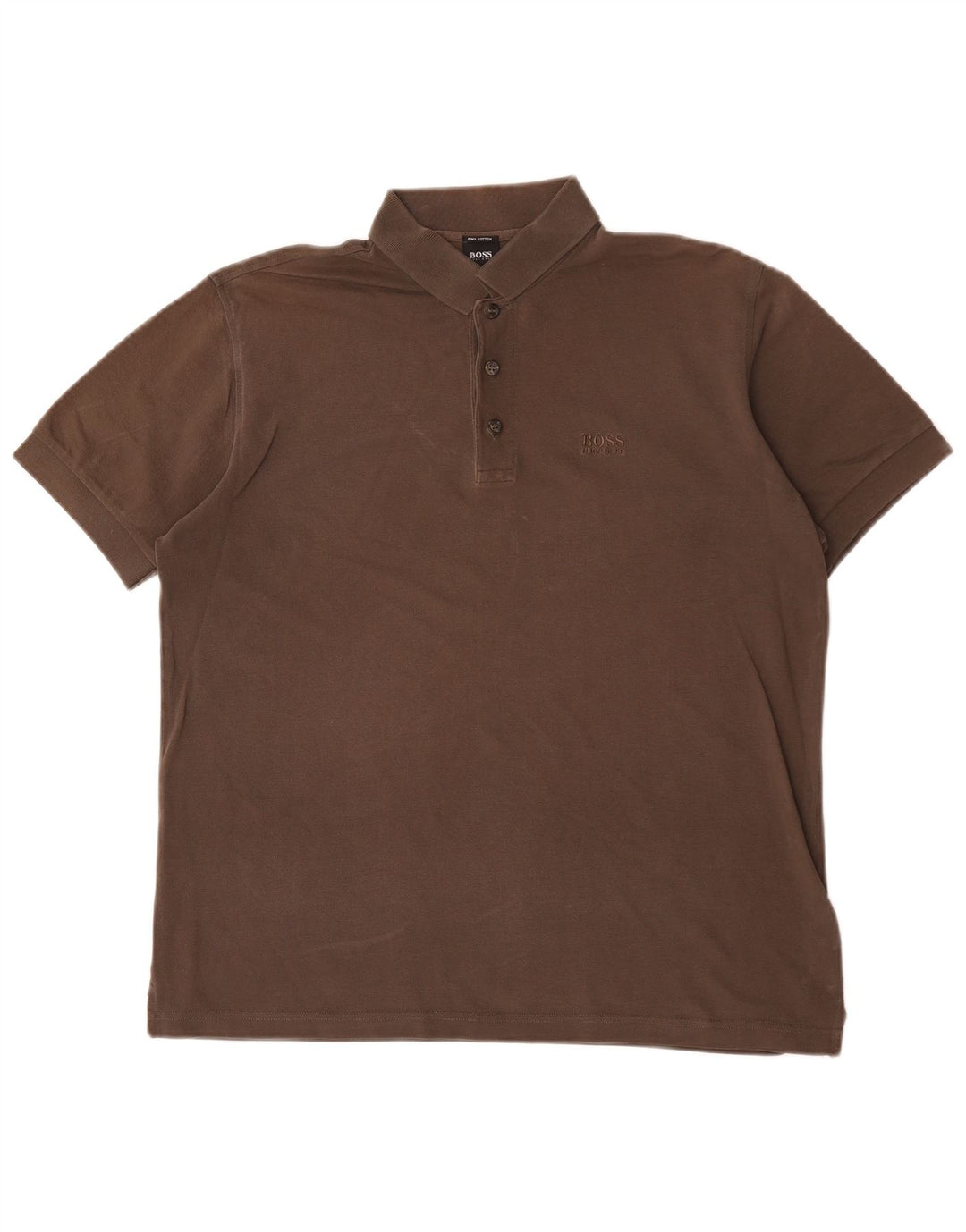 Polo Hugo Boss Hombre Algodón Marrón Medio