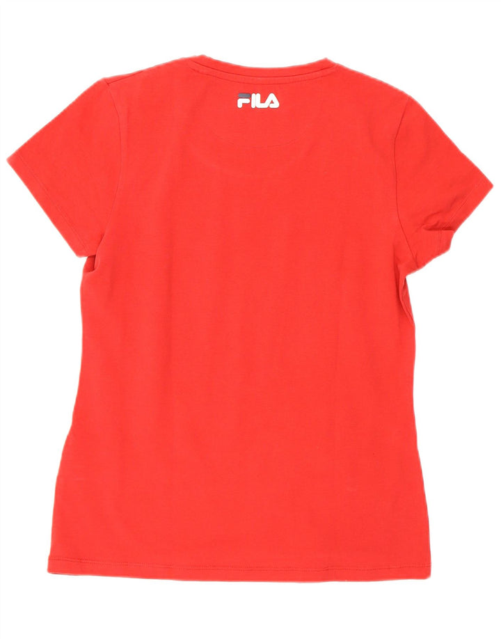 Fila Camiseta gráfica para mujer Top UK 12 Medium Red