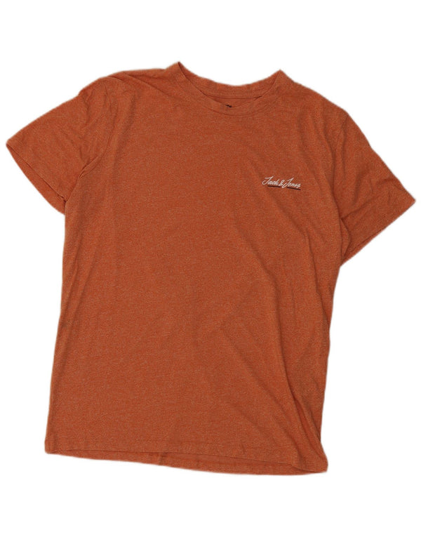 Jack & Jones Camiseta para hombre Top Large de algodón moteado naranja