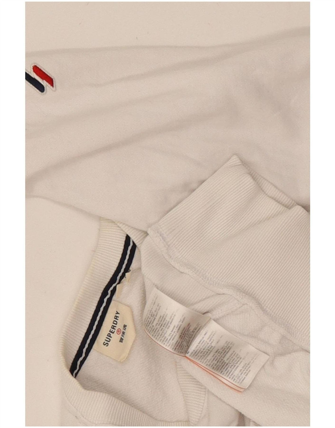 Superdry Sudadera Jumper para Mujer Reino Unido 44 Grande Algodón Blanco