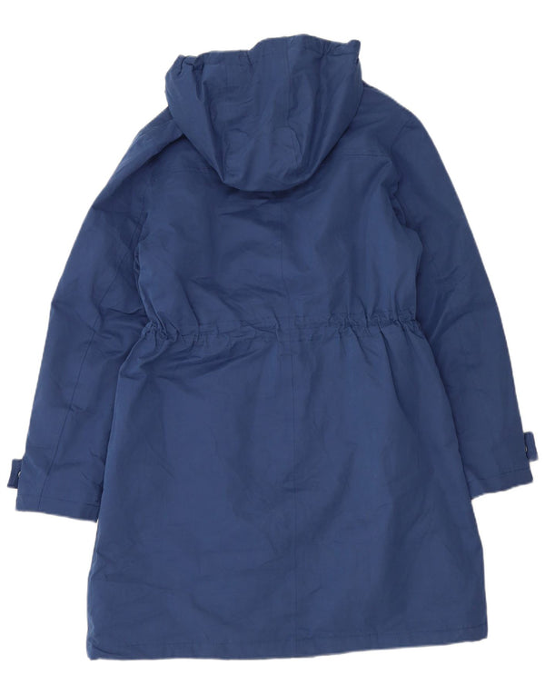 Hobbs Abrigo cortavientos con capucha y corte regular para mujer, talla 44, color azul medio