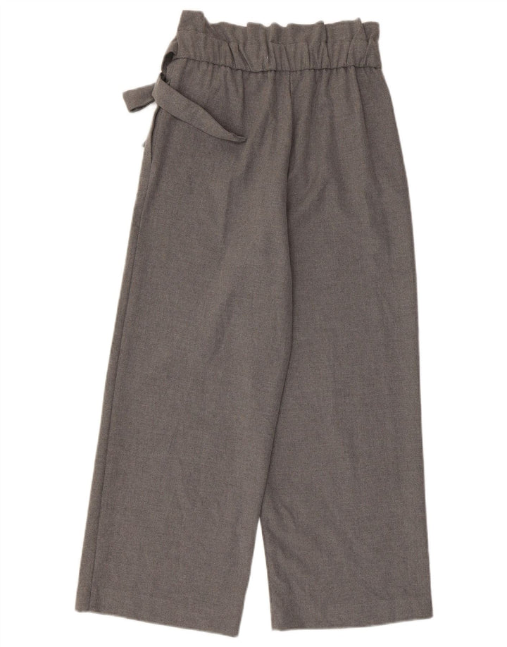 Zara Mujer Pantalones Cortos Pequeños W26 L24 Poliéster Gris