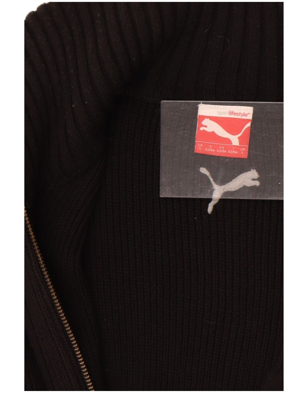 Puma - Cárdigan para hombre, talla grande, color negro