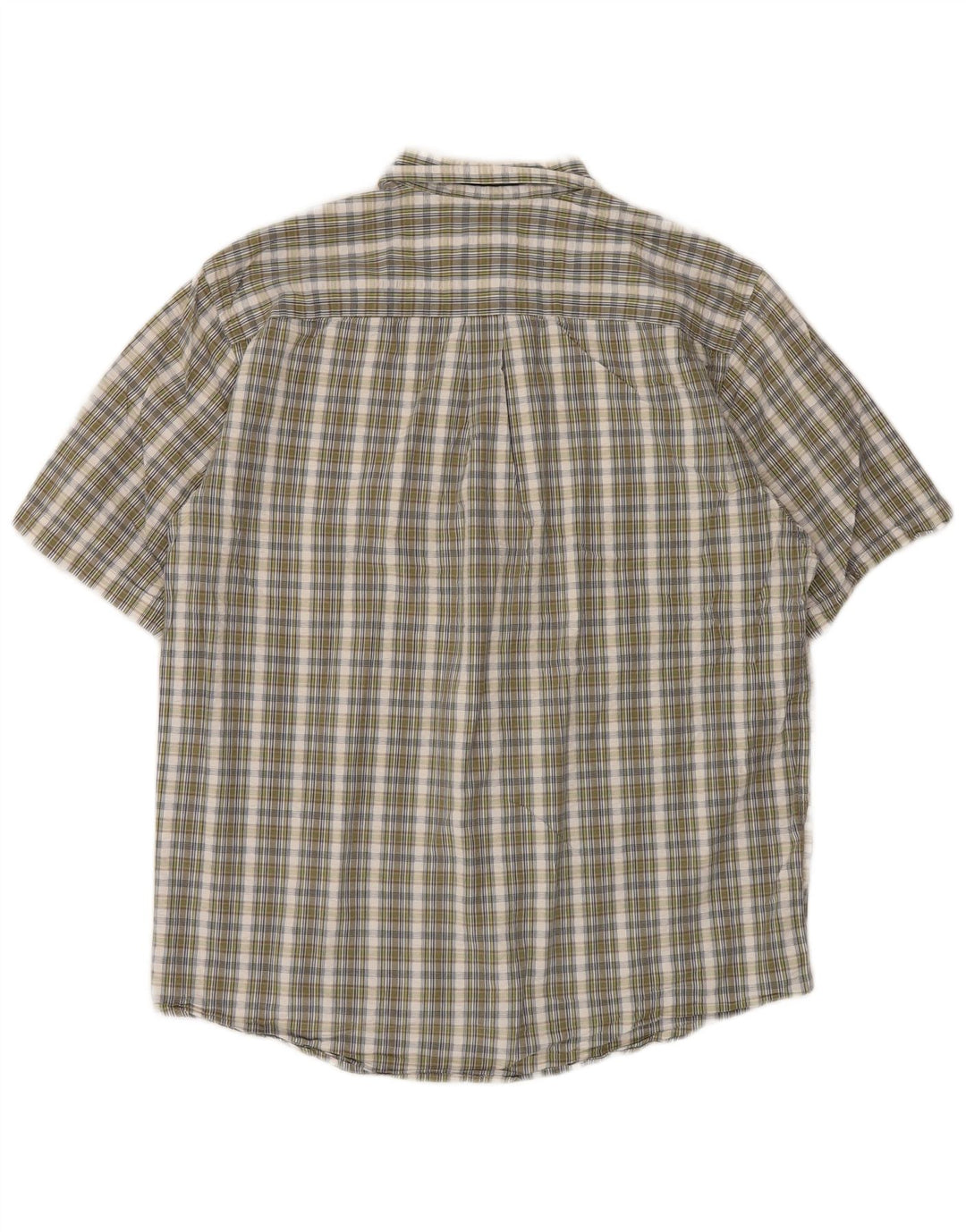 Eddie Bauer Camisa de manga corta de ajuste relajado para hombre Algodón a cuadros verde medio