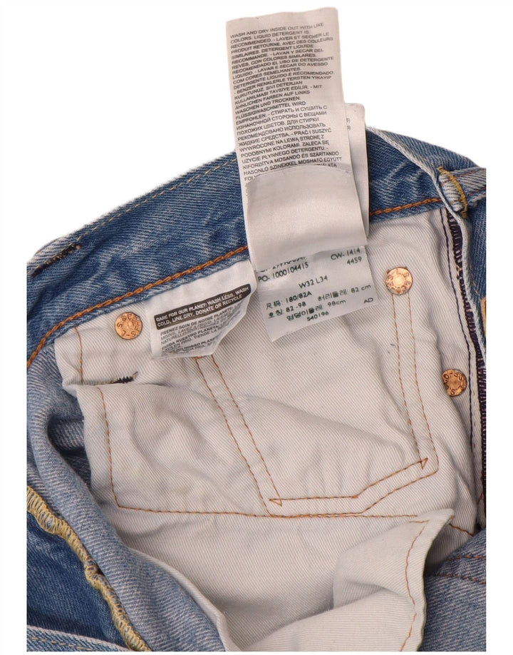 Levi's Vaqueros rectos 504 para hombre W32 L34 Algodón azul