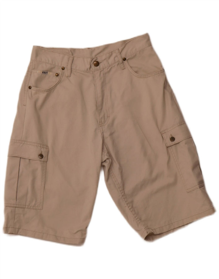 VINTAGE Pantalones cortos cargo de cintura alta para hombre W31 Algodón beige medio