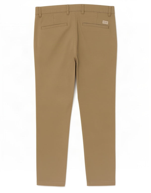 Zara Mens Slim Chino Pantalones EU 42 Large W32 L27 Caqui Algodón