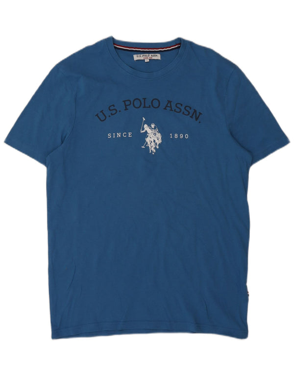 Asociación de Polo de EE. UU. Camiseta estampada para hombre Top Small Blue Cotton