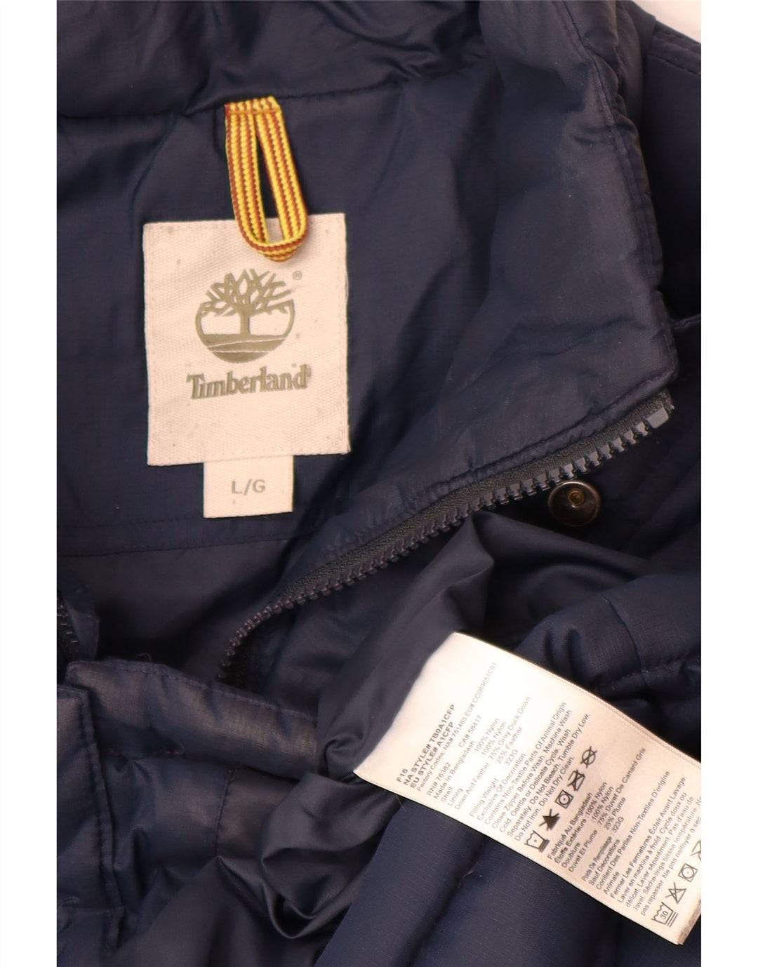 Timberland Chaqueta acolchada para hombre UK 40 Large Nylon azul marino