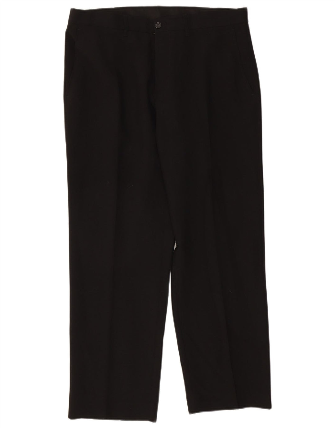 Marks & Spencer Pantalón chino recto para hombre W36 L29 Poliéster negro
