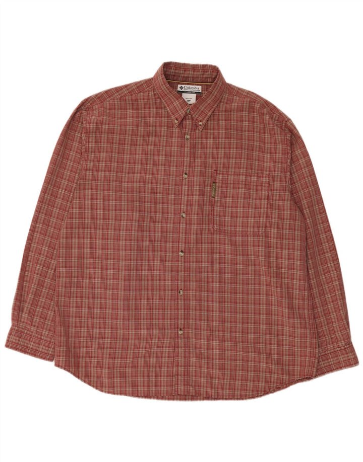 Columbia Camisa a cuadros para hombre 2XL Red Check Modal