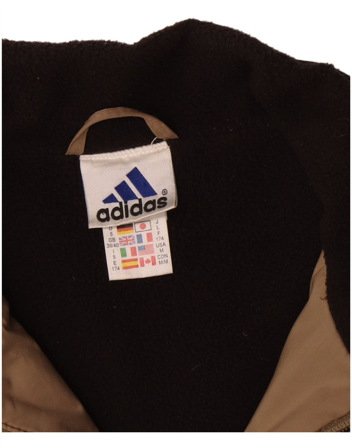 Adidas Chaqueta cortavientos holgada para hombre UK 38/40 Poliéster beige medio
