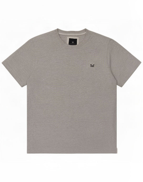 Crew Clothing Camiseta para hombre Top grande de algodón gris
