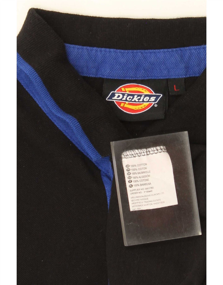 Dickies Polo Hombre Grande Algodón Negro