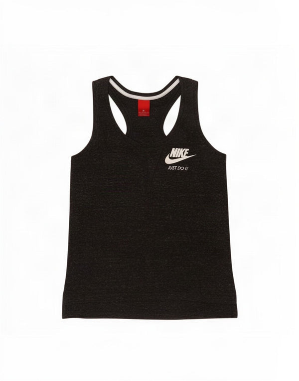 Nike Mujer Gráfico Chaleco Top UK 6 XS Gris Moteado