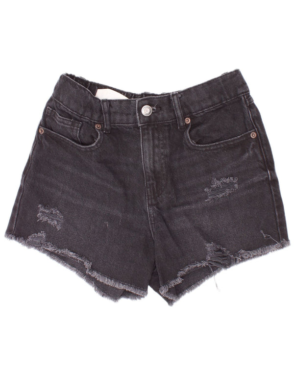 Zara Shorts Vaqueros Desgastados para Niñas 11-12 Años W24 Algodón Gris