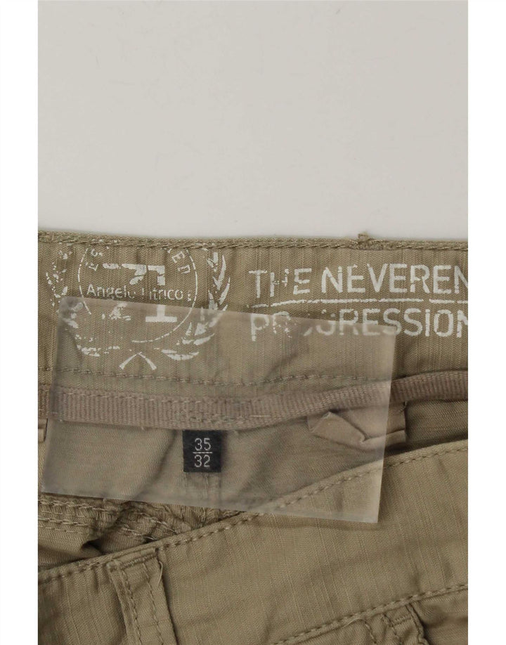 Pantalones cargo rectos vintage para hombre W35 L32 Beige