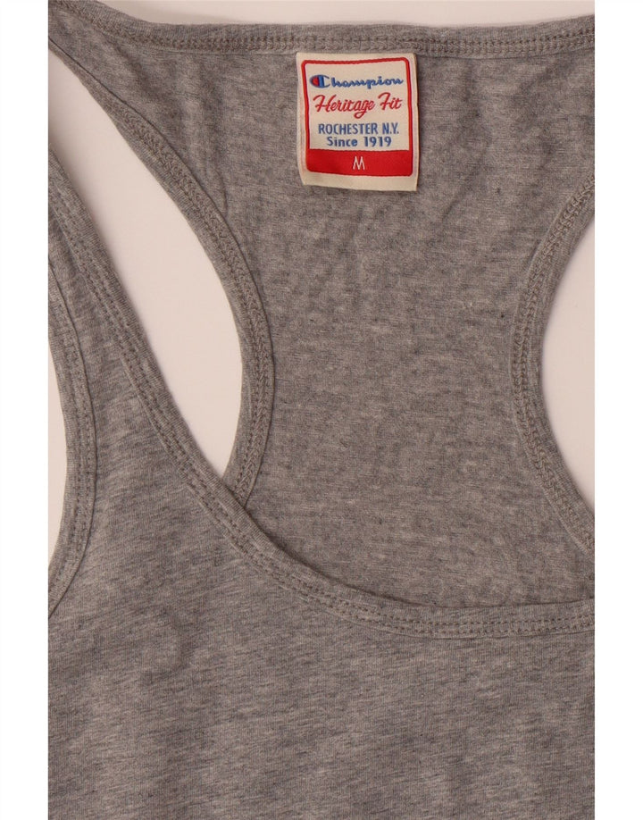 CHAMPION Womens Heritage Fit Vest Top UK 12 Medium Grey Vintage Champion and Second-Hand Champion from Messina Hembry 