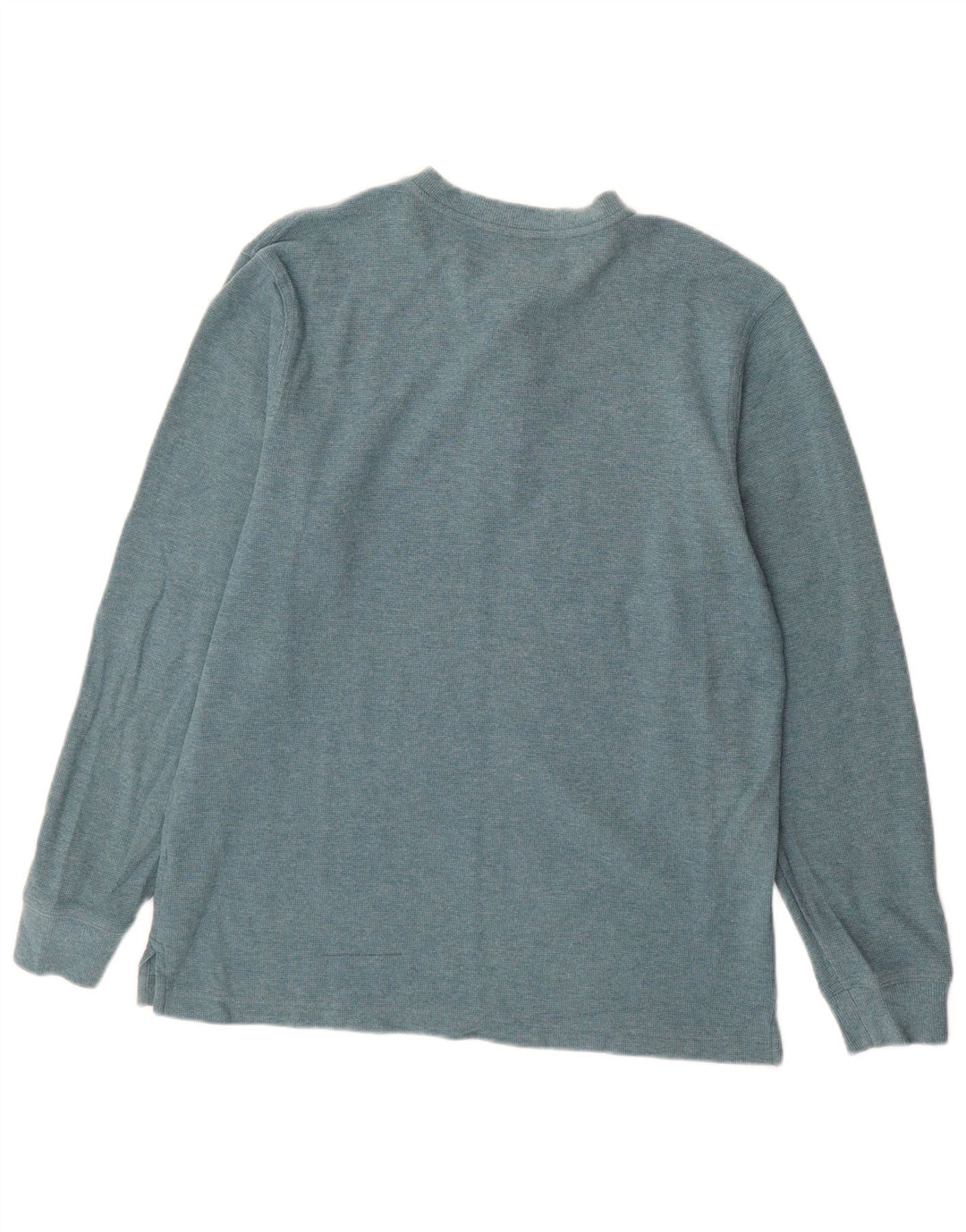 L.L.BEAN Camiseta de ajuste tradicional para hombre de manga larga de algodón azul pequeño