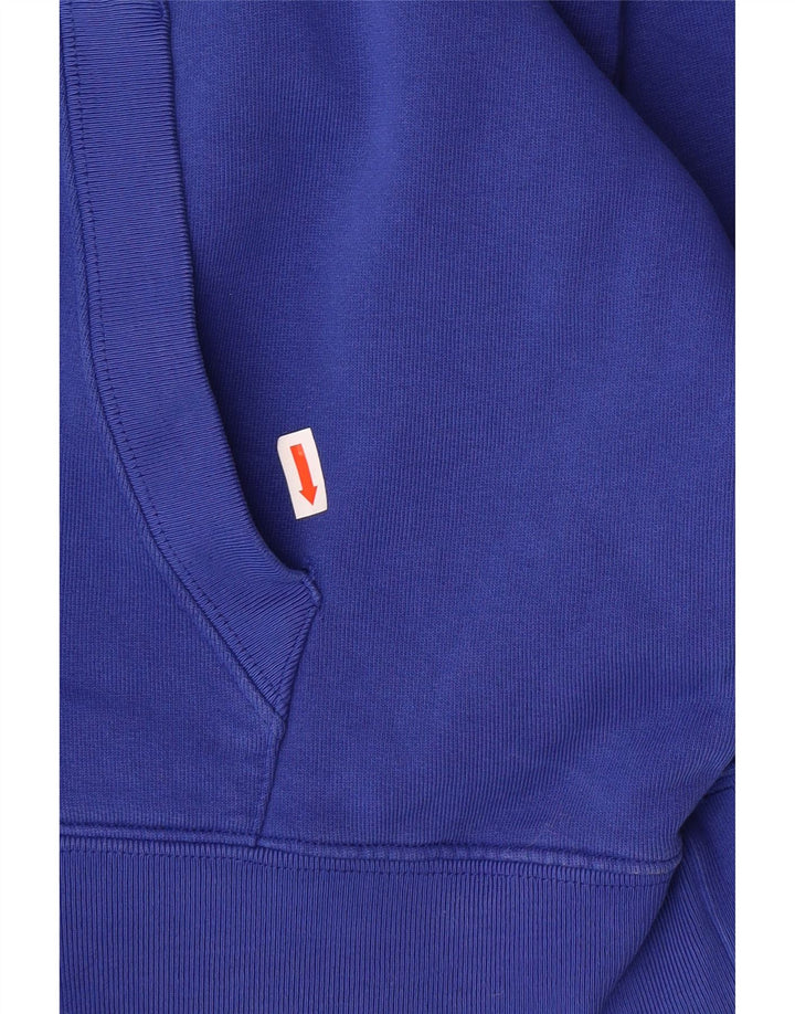 CONVERSE Jersey con capucha gráfica para hombre de algodón azul grande