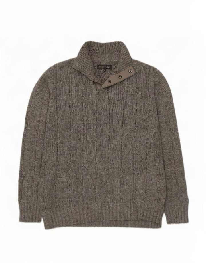 Marks & Spencer Jersey De Cuello Con Botones Para Hombre De Viscosa Gris Medio
