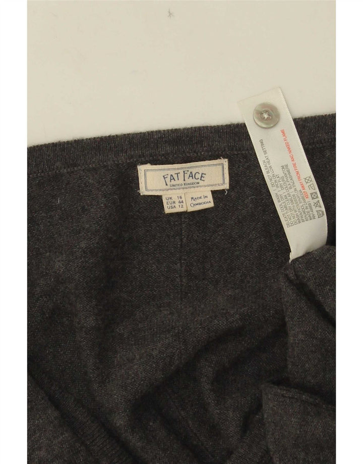 Suéter tipo cárdigan para mujer Fat Face UK 46 Lana gris grande