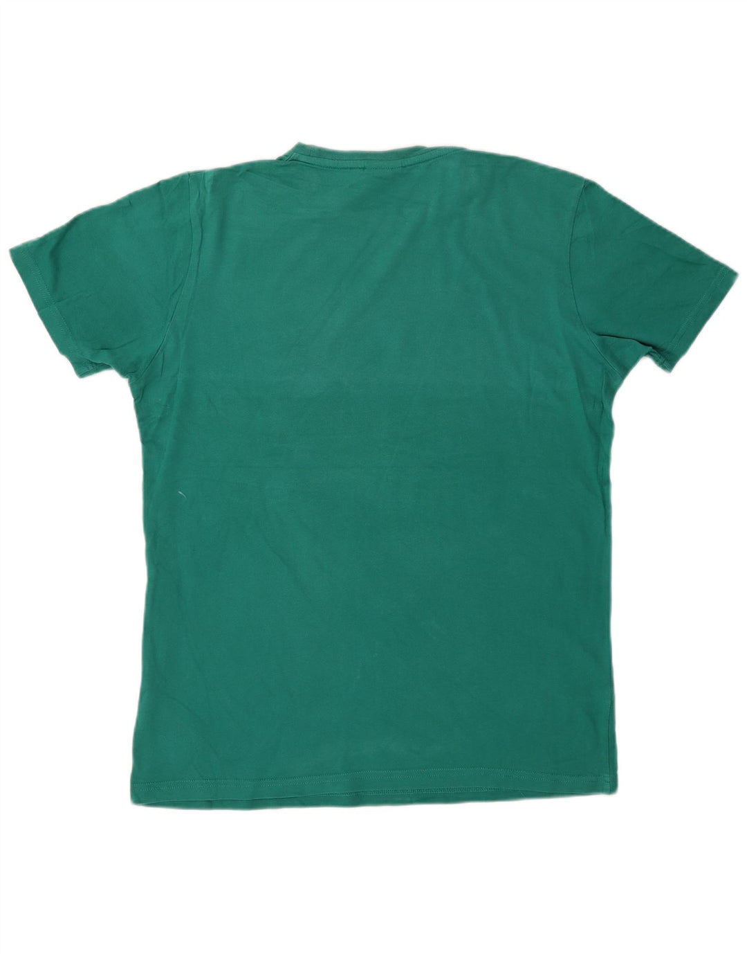 Ellesse Hombre Camiseta Gráfica Top Algodón Verde Medio