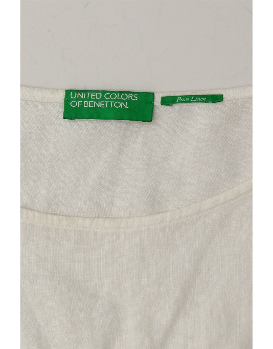 BENETTON Womens Blouse Top UK 14 Medium White Vintage Benetton and Second-Hand Benetton from Messina Hembry 