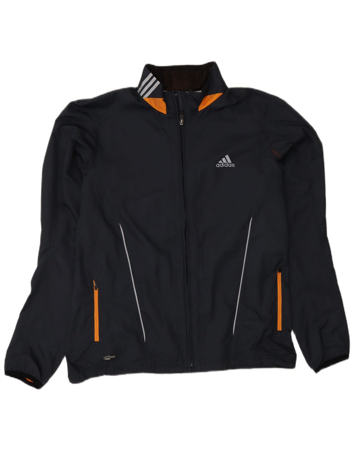Adidas Hombre Clima Proof Chándal Top Chaqueta Gris Medio Colorblock