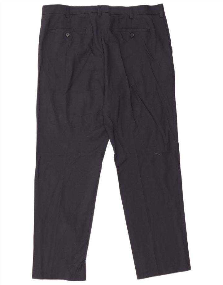 IZOD Pantalón chino recto para hombre W38 L32 Poliéster azul marino