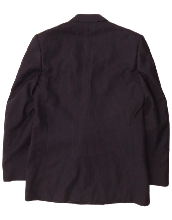 Vesmoda Chaqueta tipo blazer con doble botonadura para hombre UK 38 Medium Azul marino a rayas