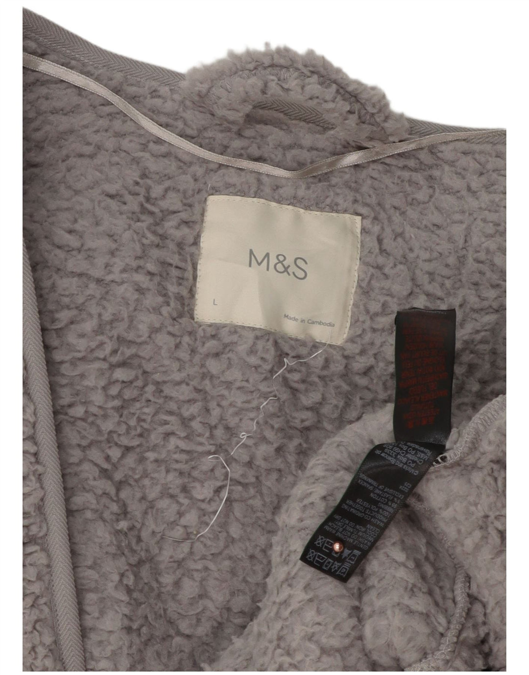 Marks & Spencer Abrigo de lana abierto de gran tamaño para mujer Reino Unido 46 Gris grande
