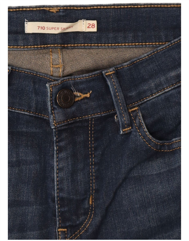 LEVI'S Vaqueros súper ajustados 710 para mujer W28 L30 Algodón azul marino