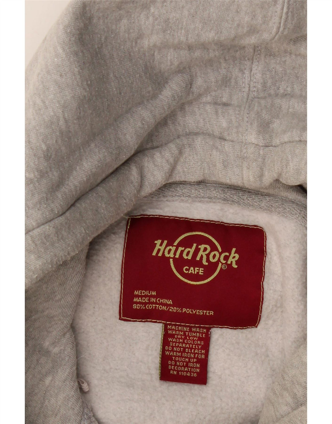 HARD ROCK CAFE Jersey con capucha Hollywood para mujer Reino Unido 40 Gris medio moteado