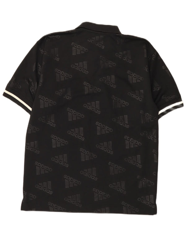 Adidas Polo gráfico para hombre UK 36/38 Small Negro Poliéster