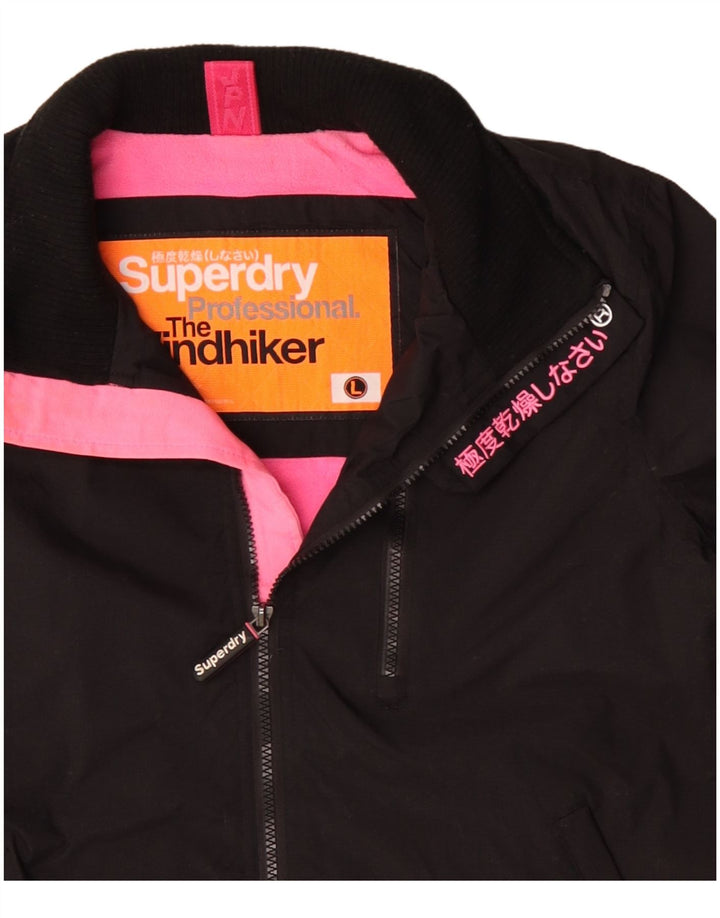 SUPERDRY Chaqueta cortavientos The Windhiker para mujer UK 40 Large Black