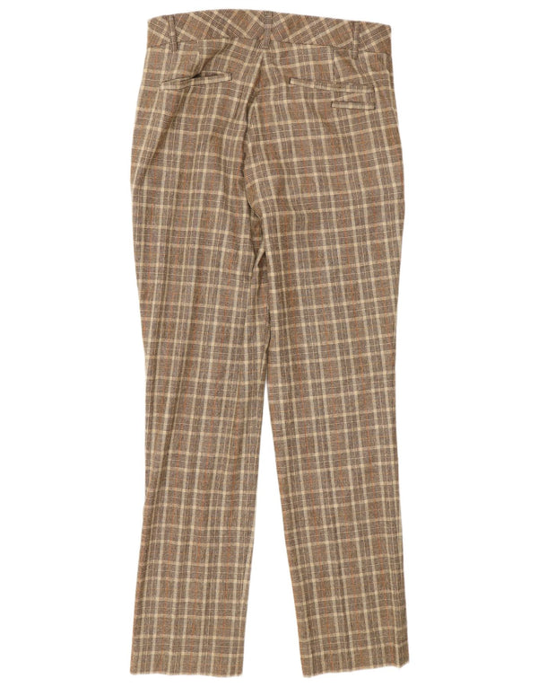 Ted Baker Pantalones informales ajustados para hombre W30 L32 Lana a cuadros marrón