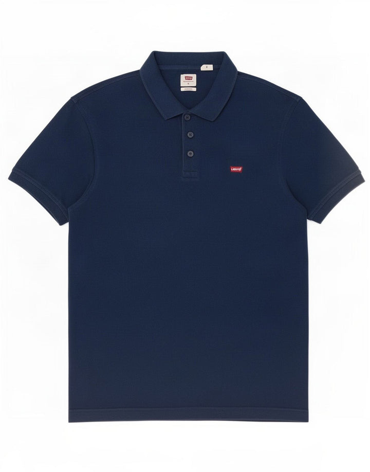 Levi's Polo estándar para hombre de algodón azul marino mediano