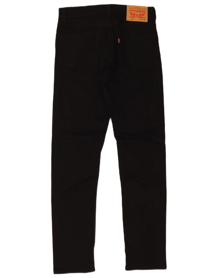 Levi's Hombre 511 Slim Jeans W30 L32 Algodón Negro