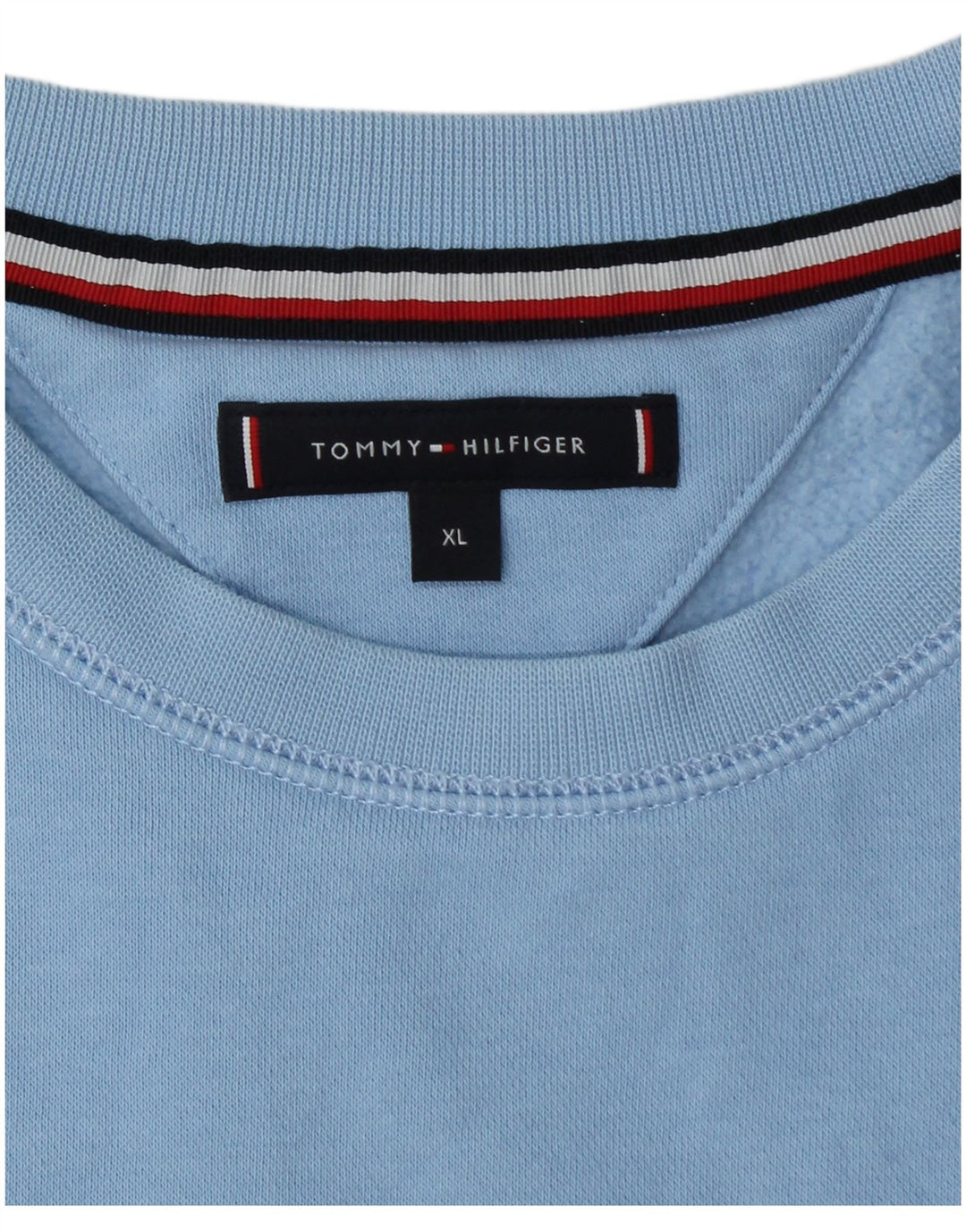 TOMMY HILFIGER Sudadera gráfica para hombre Jumper XL Algodón azul