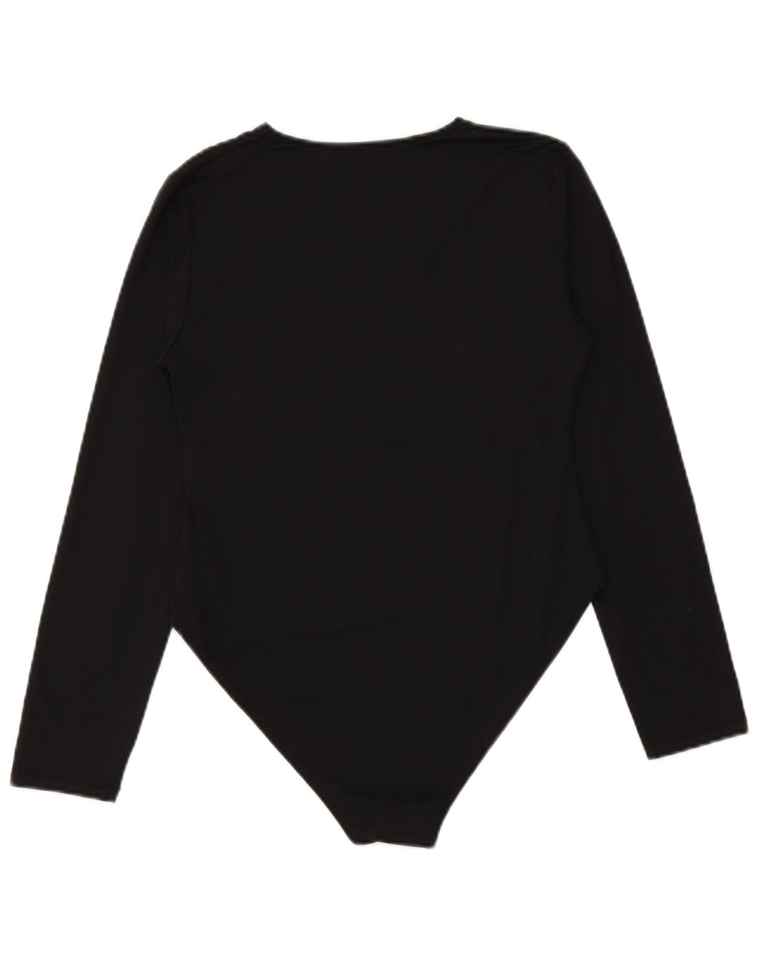 ZARA Womens Long Sleeve Bodysuit UK 14 Large Black Polyamide