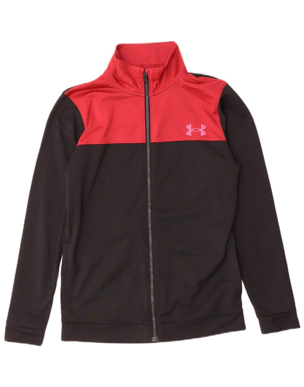 Under Armour Hombre Chándal Top Chaqueta Small Negro Colorblock Poliéster