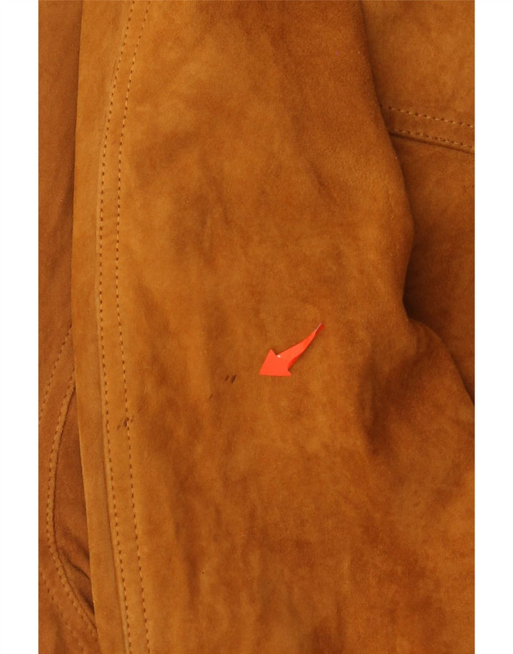 Vintage hombres ante bomber chaqueta IT 54 2XL cuero marrón